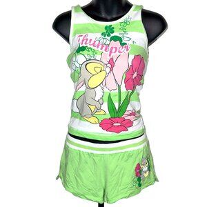 Vintage Green Disney Thumper Pajama Set Size Juniors Large / Adult Medium